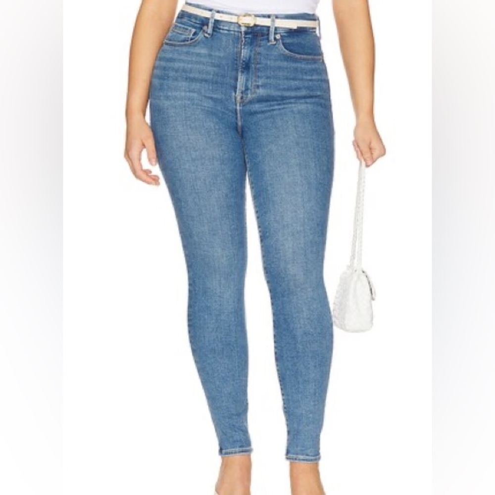NWT Good America Denethic Blue Always Fits Jean 6-12 Blue - Picture 2 of 10